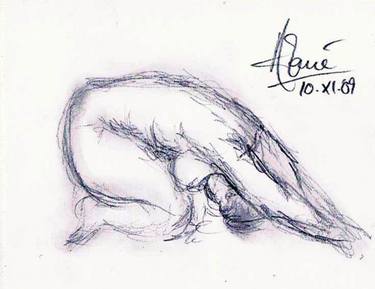 Original Documentary Nude Drawings by Louis-Francois Alarie