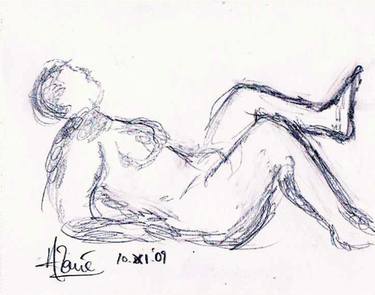 Original Documentary Nude Drawings by Louis-Francois Alarie