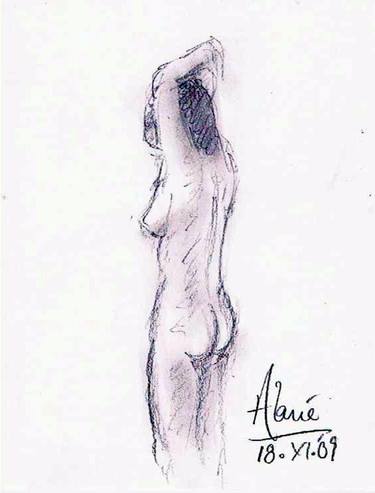 Original Documentary Nude Drawings by Louis-Francois Alarie