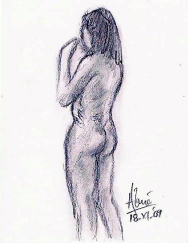 Original Documentary Nude Drawings by Louis-Francois Alarie