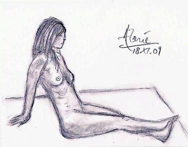 Original Nude Drawings by Louis-Francois Alarie