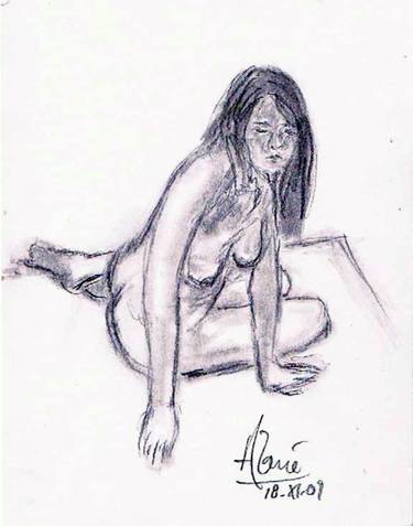 Original Documentary Nude Drawings by Louis-Francois Alarie