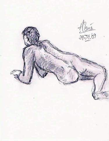 Original Documentary Nude Drawings by Louis-Francois Alarie