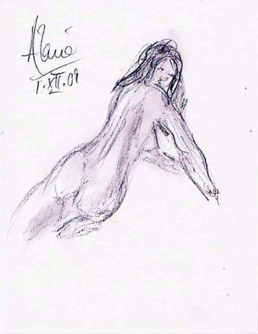 Original Documentary Nude Drawings by Louis-Francois Alarie