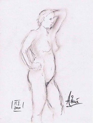 Original Documentary Nude Drawings by Louis-Francois Alarie