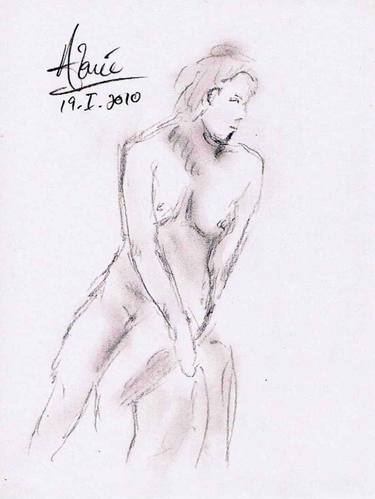 Original Documentary Nude Drawings by Louis-Francois Alarie