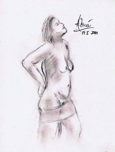 Original Documentary Nude Drawings by Louis-Francois Alarie