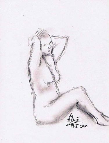 Original Documentary Nude Drawings by Louis-Francois Alarie