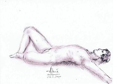 Original Documentary Nude Drawings by Louis-Francois Alarie