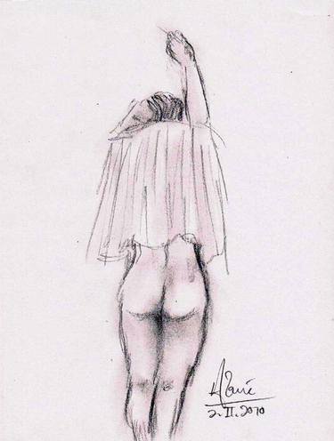 Original Nude Drawings by Louis-Francois Alarie