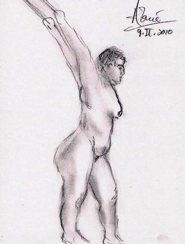 Original Documentary Nude Drawings by Louis-Francois Alarie