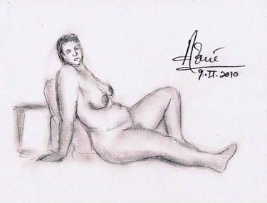 Original Documentary Nude Drawings by Louis-Francois Alarie