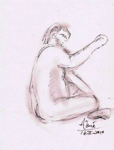 Original Documentary Nude Drawings by Louis-Francois Alarie