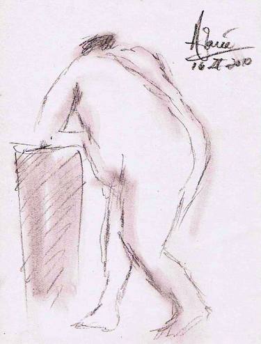 Original Documentary Nude Drawings by Louis-Francois Alarie