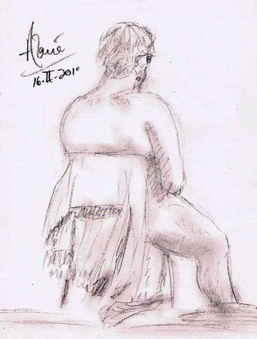 Original Nude Drawings by Louis-Francois Alarie