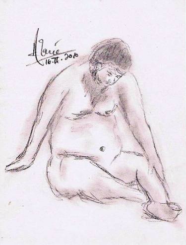 Original Documentary Nude Drawings by Louis-Francois Alarie