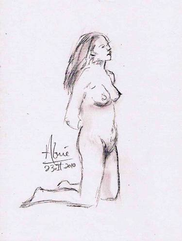 Original Documentary Nude Drawings by Louis-Francois Alarie