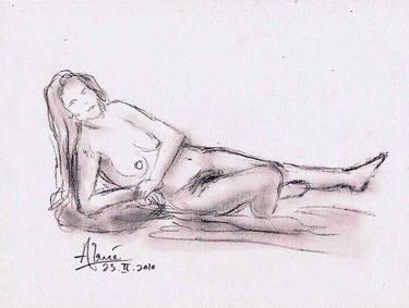 Original Documentary Nude Drawings by Louis-Francois Alarie