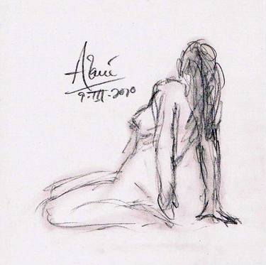 Original Documentary Nude Drawings by Louis-Francois Alarie