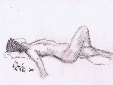 Original Documentary Nude Drawings by Louis-Francois Alarie