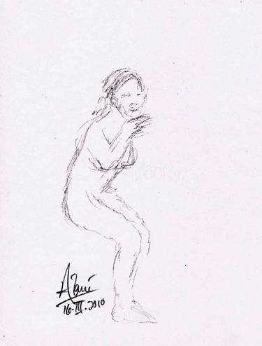 Original Documentary Nude Drawings by Louis-Francois Alarie