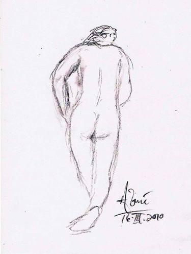 Original Nude Drawings by Louis-Francois Alarie