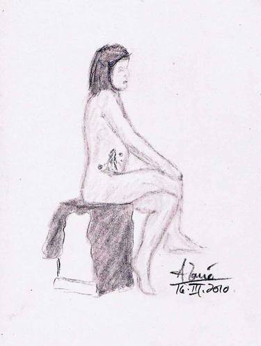 Original Documentary Nude Drawings by Louis-Francois Alarie