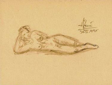 Original Documentary Nude Drawings by Louis-Francois Alarie