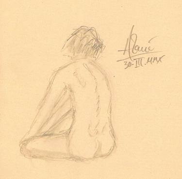 Original Nude Drawings by Louis-Francois Alarie