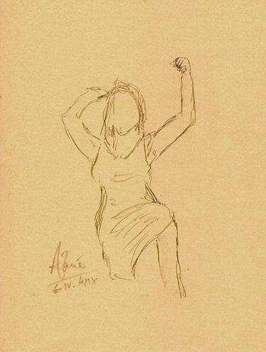 Original Documentary Women Drawings by Louis-Francois Alarie