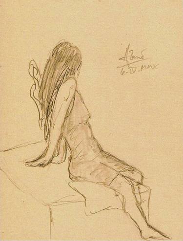 Original Documentary Women Drawings by Louis-Francois Alarie