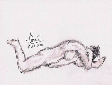 Original Nude Drawings by Louis-Francois Alarie