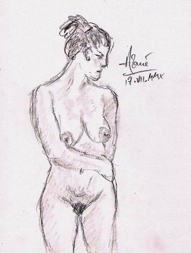 Original Nude Drawings by Louis-Francois Alarie