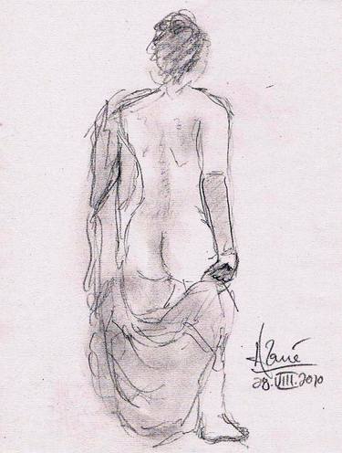 Original Documentary Nude Drawings by Louis-Francois Alarie