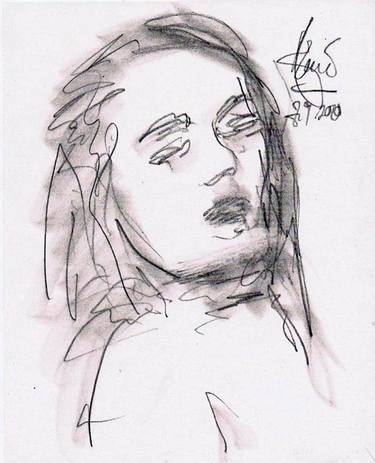 Original Documentary Portrait Drawings by Louis-Francois Alarie