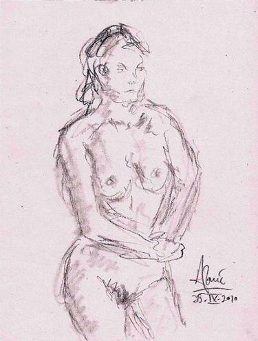 Original Documentary Nude Drawings by Louis-Francois Alarie