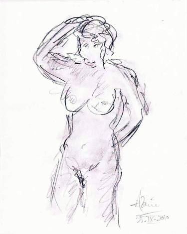 Original Nude Drawings by Louis-Francois Alarie