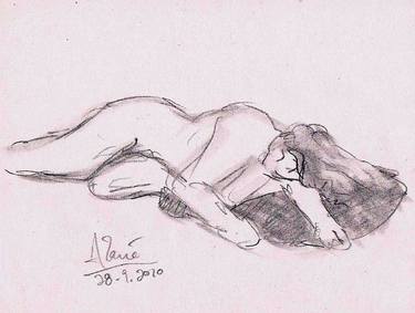 Original Documentary Nude Drawings by Louis-Francois Alarie