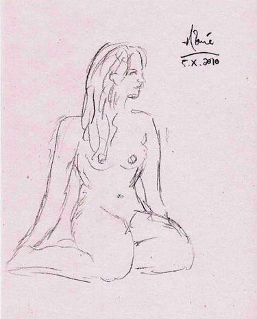 Original Documentary Nude Drawings by Louis-Francois Alarie