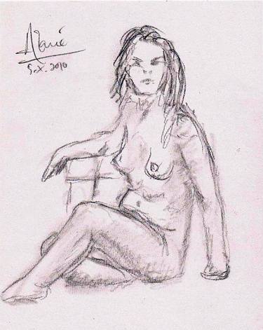 Original Documentary Nude Drawings by Louis-Francois Alarie