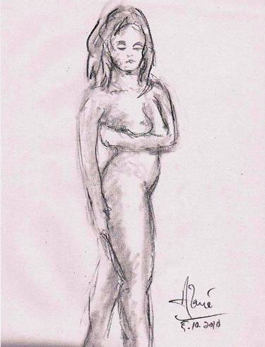 Original Nude Drawings by Louis-Francois Alarie