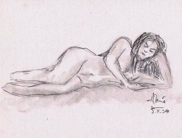 Original Nude Drawings by Louis-Francois Alarie