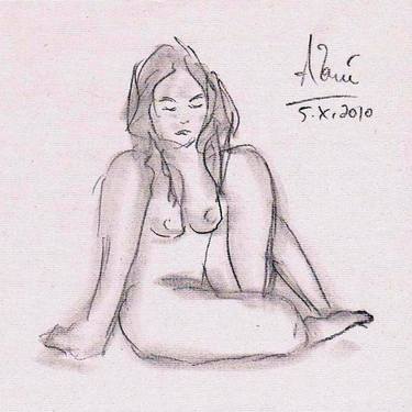 Original Nude Drawings by Louis-Francois Alarie