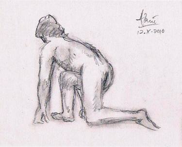 Original Nude Drawings by Louis-Francois Alarie