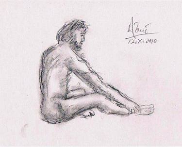 Original Documentary Nude Drawings by Louis-Francois Alarie