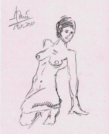 Original Documentary Nude Drawings by Louis-Francois Alarie