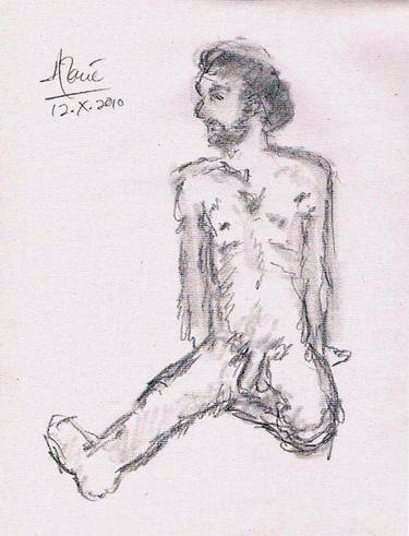 Original Documentary Nude Drawings by Louis-Francois Alarie