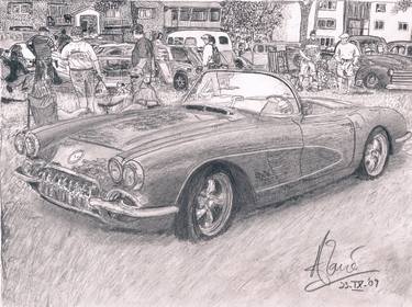 Original Automobile Drawings by Louis-Francois Alarie
