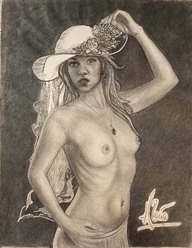 Original Fine Art Nude Drawings by Louis-Francois Alarie