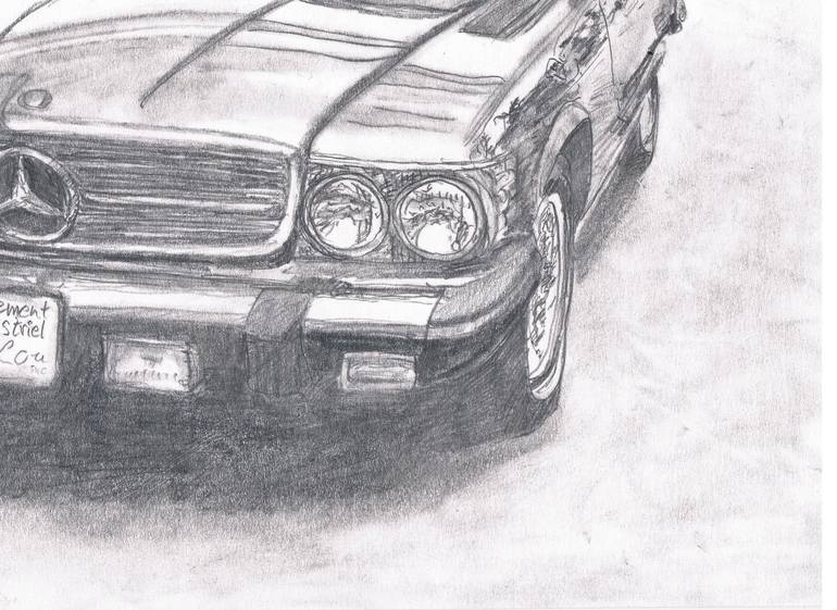 Original Car Drawing by Louis-Francois Alarie